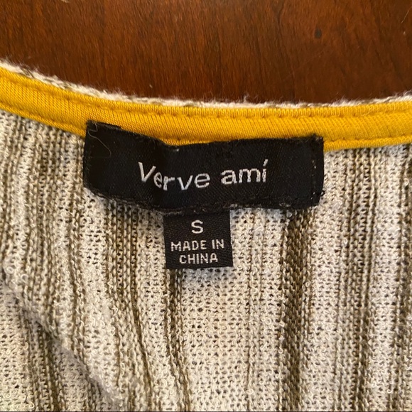 Verve Ami Striped Twist front sweater-Size Small - Picture 3 of 8